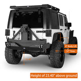 Mad Max Front Bumper & Rear Bumper w/2 Inch Hitch Receiver for 2007-2018 Jeep Wrangler JK ultralisk ULB.2038+2029 19