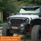Mad Max Front Bumper & Rear Bumper w/2 Inch Hitch Receiver for 2007-2018 Jeep Wrangler JK ultralisk ULB.2038+2029 9