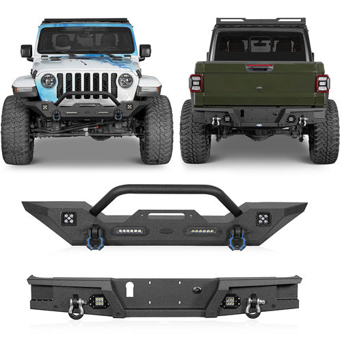 Mid Width Front Bumper & Rear Bumper(20-26 Jeep Gladiator JT) - ultralisk4x4