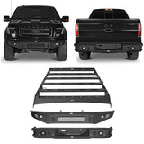 Front Bumper &  Rear Bumper &  Roof Rack Luggage Carrier for 2009-2014 Ford F-150 SuperCrew, Excluding Raptor ultralisk4x4 ULB.8205+8201+8203 1