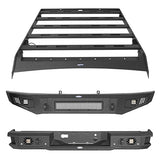 Front Bumper &  Rear Bumper &  Roof Rack Luggage Carrier for 2009-2014 Ford F-150 SuperCrew, Excluding Raptor ultralisk4x4 ULB.8205+8201+8203 2