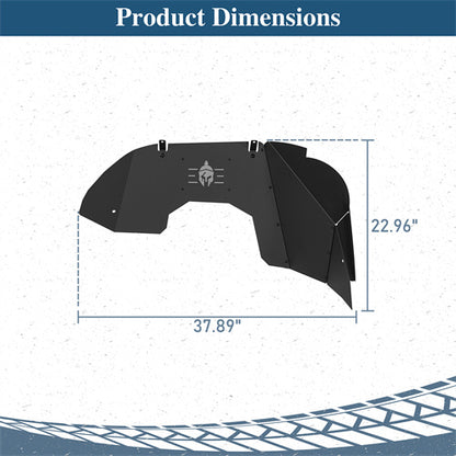 Front Inner Fender Liners For 2018-2025 Jeep Wrangler JL / Gladiator JT (Excluding Rubicon 3.6L Engine) - Ultralisk4x4