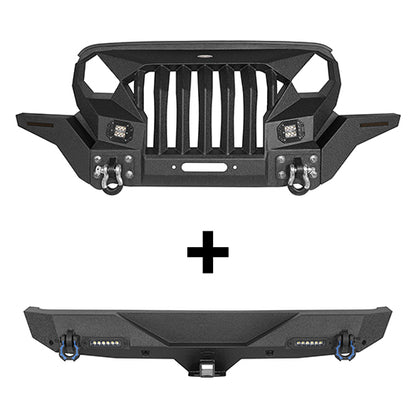 Mad Max Front Bumper & Rear Bumper Combo For 2018-2025 Jeep Wrangler JL - Ultralisk4x4