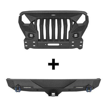 Front Bumper w/Mad Max Grill & Rear Bumper(18-25 Jeep Wrangler JL) - ultralisk4x4