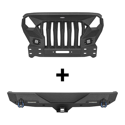 Front Bumper w/Mad Max Grill & Rear Bumper(18-25 Jeep Wrangler JL) - ultralisk4x4