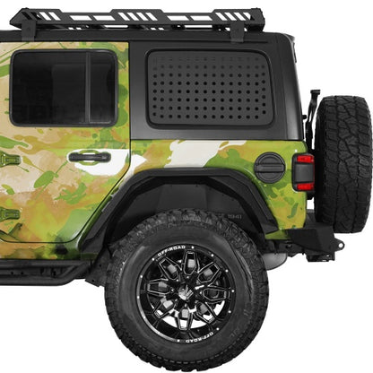 Off-Road Flat Front & Rear Fender Flares w/ LED Turn Signal Lights For 2018-2026 Jeep Wrangler JL  - Ultralisk4x4