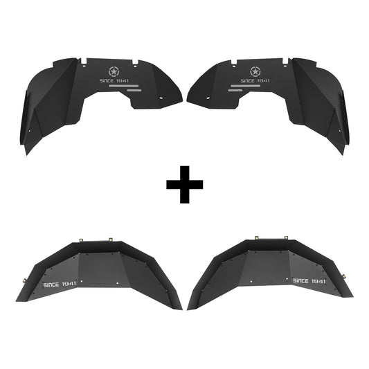 Aluminum Front & Rear Inner Fender Liners For 2018-2025 Jeep Wrangler JL - Ultralisk4x4
