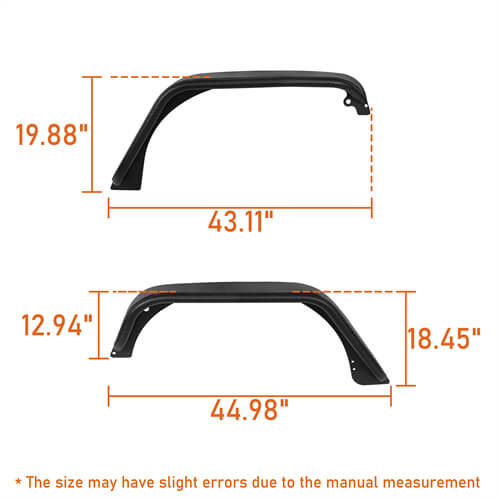 2007-2018 Jeep JK Fender Flares Kit 4x4 Jeep Parts - Ultralisk4x4 ul2086 16