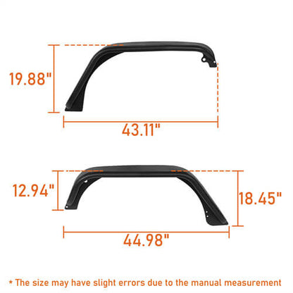 2007-2018 Jeep JK Fender Flares Kit 4x4 Jeep Parts - Ultralisk4x4 ul2086 16