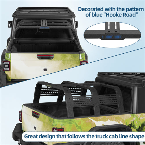 18.8" High Overland Bed Rack For 2020-2025 Jeep Gladiator JT / 2005-2023 Toyota Tacoma(5' Bed) / 2019-2025 Ford Ranger - Ultralisk4x4