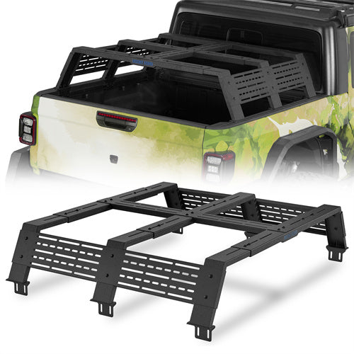 12.2" High Overland Bed Rack For 2020-2025 Jeep Gladiator JT / 2005-2023 Toyota Tacoma(5' Bed) / 2019-2025 Ford Ranger - Ultralisk4x4