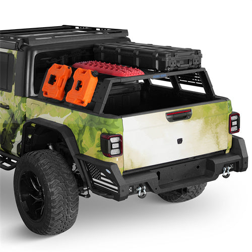 12.2" High Overland Bed Rack For 2020-2025 Jeep Gladiator JT / 2005-2023 Toyota Tacoma(5' Bed) / 2019-2025 Ford Ranger - Ultralisk4x4