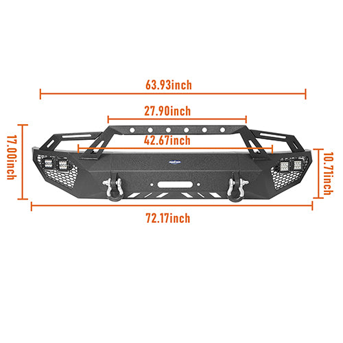 Ford F-150 Front Bumper &  Rear Bumper & Roof Rack for 2009-2014 F-150 SuperCrew,Excluding Raptor ultralisk4x4 ULB.8205+8200+8204 35