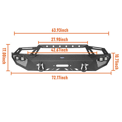 Ford F-150 Front Bumper &  Rear Bumper & Roof Rack for 2009-2014 F-150 SuperCrew,Excluding Raptor ultralisk4x4 ULB.8205+8200+8204 35