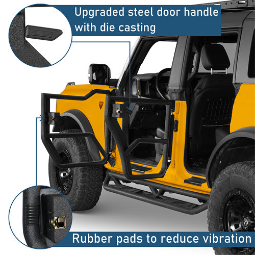 Off-road Half Front & Rear Doors For 2021-2025 Ford Bronco 4-Door - Ultralisk4x4