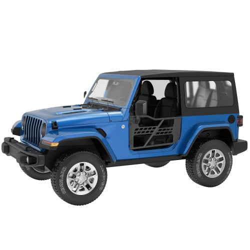 Black Steel Tubular Half Doors (18-26 Jeep Wrangler JL 2-Door) - Ultralisk 4x4