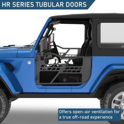 Black Steel Tubular Half Doors (18-26 Jeep Wrangler JL 2-Door) - Ultralisk 4x4