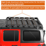 Hard Top Aluminum Roof Top Cargo Rack For 18-23 Jeep Wrangler JL & Gladiator JT 4-Door - Ultralisk4x4 ul3047 8