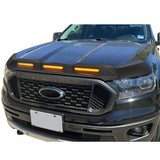 2019-2023 Ford Ranger Hood Protector Stone Guard w/ Amber Lights - Ultralisk4x4 QT10021 2