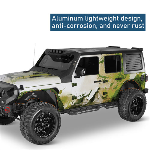 Front & Rear Aluminum Inner Fender Liners For 2018-2025 Jeep Wrangler JL (Excluding Rubicon 3.6L Engine)- Ultralisk4x4
