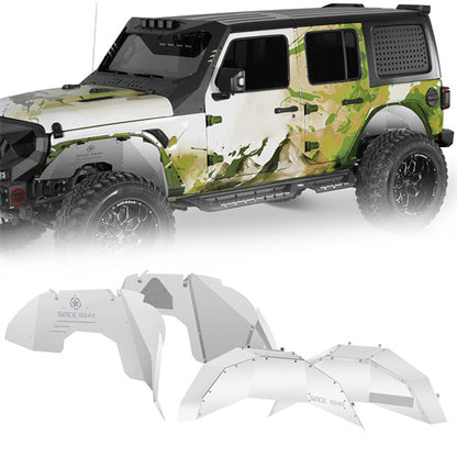 Front & Rear Aluminum Inner Fender Liners For 2018-2025 Jeep Wrangler JL (Excluding Rubicon 3.6L Engine)- Ultralisk4x4