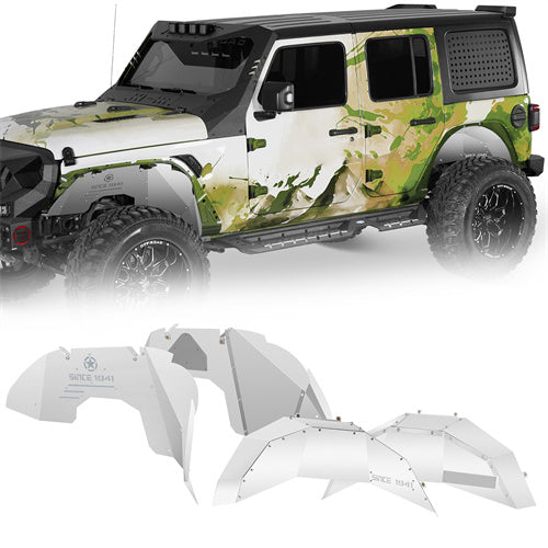 Front & Rear Aluminum Inner Fender Liners For 2018-2025 Jeep Wrangler JL (Excluding Rubicon 3.6L Engine)- Ultralisk4x4