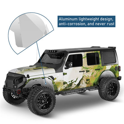 Front & Rear Aluminum Inner Fender Liners For 2018-2025 Jeep Wrangler JL (Excluding Rubicon 3.6L Engine)- Ultralisk4x4