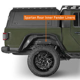 Jeep JT Front Inner Fender Liners & Rear Inner Fender Liners for 2020-2023 Jeep Gladiator JT - ultralisk4x4 ul70127013s 14