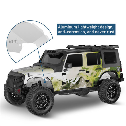 Front & Rear Aluminum Inner Fender Liners For 2007-2018 Jeep Wrangler JK - Ultralisk4x4