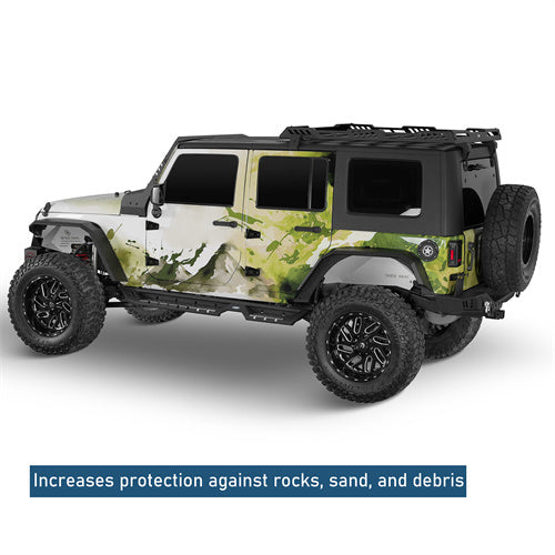 Front & Rear Aluminum Inner Fender Liners For 2007-2018 Jeep Wrangler JK - Ultralisk4x4