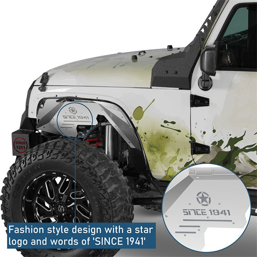 Front & Rear Aluminum Inner Fender Liners For 2007-2018 Jeep Wrangler JK - Ultralisk4x4