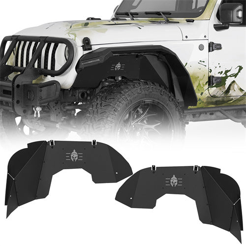 Front Inner Fender Liners For 2018-2026 Jeep Wrangler JL / Gladiator JT (Excluding Rubicon 3.6L Engine) - Ultralisk4x4