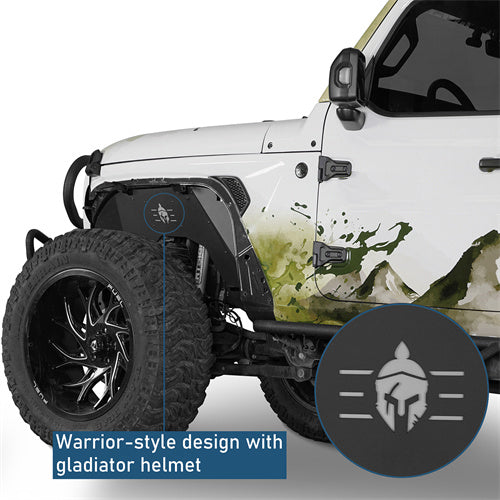 Front Inner Fender Liners For 2018-2026 Jeep Wrangler JL / Gladiator JT (Excluding Rubicon 3.6L Engine) - Ultralisk4x4