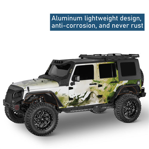 Front & Rear Aluminum Inner Fender Liners For 2007-2018 Jeep Wrangler JK - Ultralisk4x4