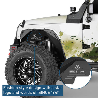 Front & Rear Aluminum Inner Fender Liners For 2007-2018 Jeep Wrangler JK - Ultralisk4x4