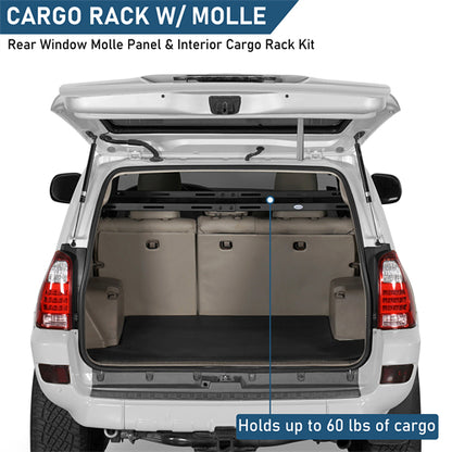 Rear Window Molle Panel & Interior Cargo Rack Kit For 2003-2009 Toyota 4Runner - Ultralisk4x4