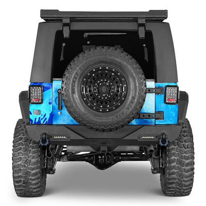 Jeep Accessories Rear Bumper w/ white LED spotlights For 2007-2018 Jeep Wrangler JK - Ultralisk4x4
