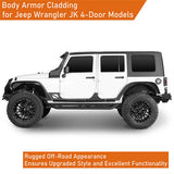 Jeep JK Body Armor Cladding for 2007-2018 Jeep Wrangler JK 4 Door ul2045s 7