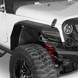 2007-2018 Jeep JK Fender Flares Flat Front Fender Armor 4x4 Jeep Parts w/ LED Lights - Ultralisk4x4 ul2080s 4