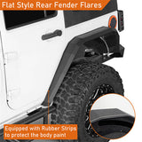 2007-2018 Jeep JK Fender Flares Flat Rear Fender Armor 4x4 Jeep Parts - Ultralisk4x4 ul2081s 10
