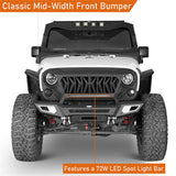 Jeep JK Offroad Front Bumper w/Winch Plate & Light Bar - Ultralisk 4x4 ul2077s 10