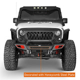 Jeep JK Offroad Front Bumper w/Winch Plate & Light Bar - Ultralisk 4x4 ul2077s 12