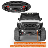 Jeep JK Offroad Front Bumper w/Winch Plate & Light Bar - Ultralisk 4x4 ul2077s 14