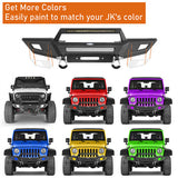 Jeep JK Offroad Front Bumper w/Winch Plate & Light Bar - Ultralisk 4x4 ul2077s 17