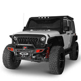 Jeep JK Offroad Front Bumper w/Winch Plate & Light Bar - Ultralisk 4x4 ul2077s 3