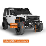 Jeep JK Offroad Front Bumper w/Winch Plate & Light Bar - Ultralisk 4x4 ul2077s 8