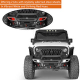 Jeep JK Offroad Front Bumper w/Winch Plate & Light Bar - Ultralisk 4x4 ul2077s 9