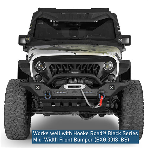 Black Steel Front Skid Plate For 2007-2018 Jeep Wrangler JK - Ultralisk 4x4