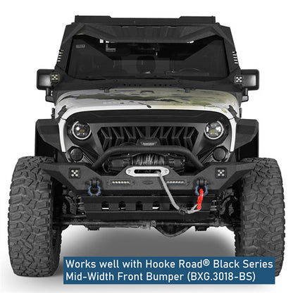 Black Steel Front Skid Plate For 2007-2018 Jeep Wrangler JK - Ultralisk 4x4