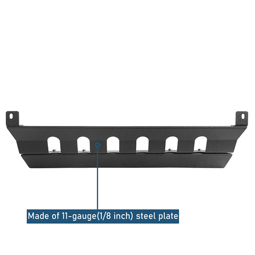 Black Steel Front Skid Plate For 2007-2018 Jeep Wrangler JK - Ultralisk 4x4